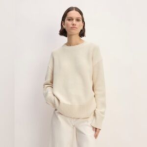 Everlane ‘The Cotton Honeycomb Boxy Crewneck Sweater” NWT